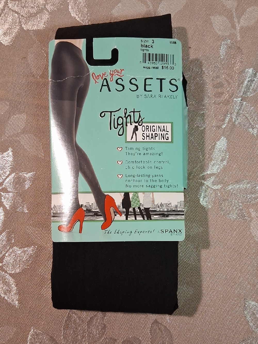 ASSETS by Sara Blakely Black Opaque Shaping Tights